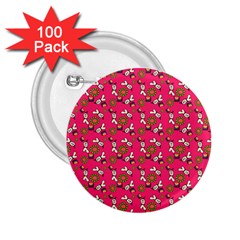 Clown Ghost Pattern Pink 2 25  Buttons (100 Pack)  by snowwhitegirl