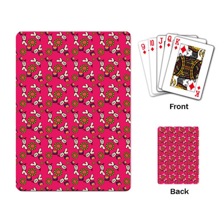Clown Ghost Pattern Pink Playing Cards Single Design (Rectangle)