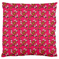 Clown Ghost Pattern Pink Large Cushion Case (one Side) by snowwhitegirl