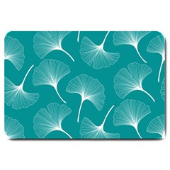 Whiteflowergreen Large Doormat  by Dushan