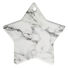 White Faux Marble Ornament (star)