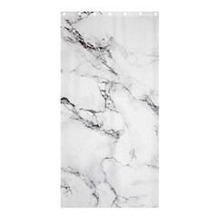 White Faux Marble Shower Curtain 36  X 72  (stall)  by Dushan