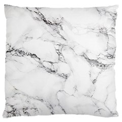 White Faux Marble Large Cushion Case (two Sides) by Dushan