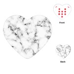 White faux marble texture  Playing Cards Single Design (Heart) Front