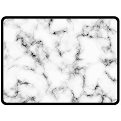 White Faux Marble Texture  Fleece Blanket (large)  by Dushan