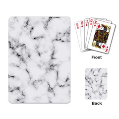 White Faux Marble Texture  Playing Cards Single Design (rectangle) by Dushan