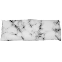 White Faux Marble Texture  Body Pillow Case (dakimakura) by Dushan