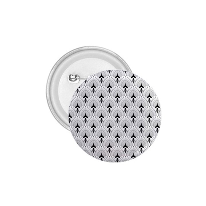 Black and white art-deco pattern 1.75  Buttons