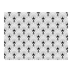 Black And White Art-deco Pattern Double Sided Flano Blanket (mini)  by Dushan