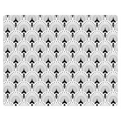 Black And White Art-deco Pattern Double Sided Flano Blanket (medium)  by Dushan