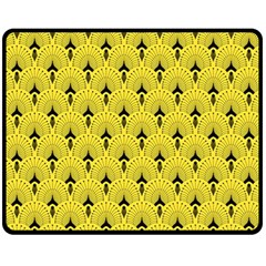 Art-decoyellow Fleece Blanket (medium)  by Dushan