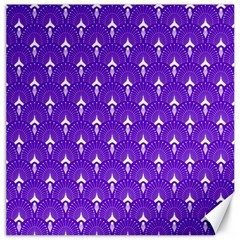 White And Purple Art-deco Pattern Canvas 12  X 12 