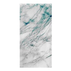 Gray Faux Marble Blue Accent Shower Curtain 36  X 72  (stall)  by Dushan