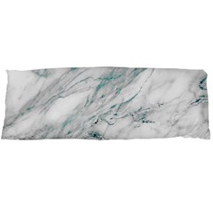 Gray Faux Marble Blue Accent Body Pillow Case (dakimakura) by Dushan