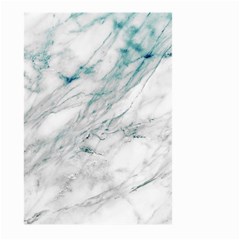 Gray Faux Marble Blue Accent Large Garden Flag (two Sides) by Dushan