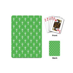 Green And White Art-deco Pattern Playing Cards Single Design (mini) by Dushan