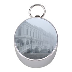 Fog Winter Scene Venice, Italy Mini Silver Compasses by dflcprintsclothing