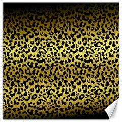 Gold And Black, Metallic Leopard Spots Pattern, Wild Cats Fur Canvas 12  X 12 