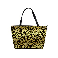 Gold And Black, Metallic Leopard Spots Pattern, Wild Cats Fur Classic Shoulder Handbag by Casemiro