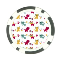 Pattern With Cute Cats Poker Chip Card Guard (10 pack)