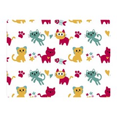 Pattern With Cute Cats Double Sided Flano Blanket (Mini) 