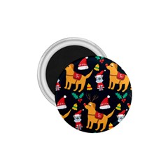 Funny Christmas Pattern Background 1.75  Magnets