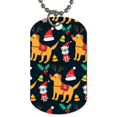 Funny Christmas Pattern Background Dog Tag (One Side)