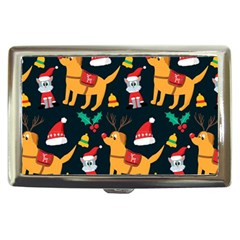 Funny Christmas Pattern Background Cigarette Money Case