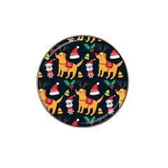 Funny Christmas Pattern Background Hat Clip Ball Marker