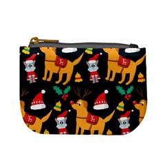 Funny Christmas Pattern Background Mini Coin Purse