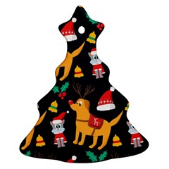 Funny Christmas Pattern Background Ornament (Christmas Tree) 