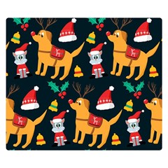 Funny Christmas Pattern Background Double Sided Flano Blanket (Small) 