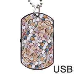 Rounded Stones Print Motif Dog Tag Usb Flash (one Side) by dflcprintsclothing