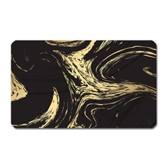 Black And Gold Marble Magnet (rectangular) by Dushan