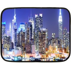 New-york Cityscape  Double Sided Fleece Blanket (mini)  by Dushan