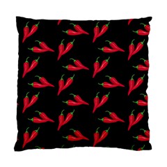 Red, hot jalapeno peppers, chilli pepper pattern at black, spicy Standard Cushion Case (One Side)