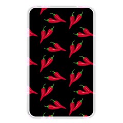 Red, Hot Jalapeno Peppers, Chilli Pepper Pattern At Black, Spicy Memory Card Reader (rectangular) by Casemiro