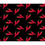 Red, hot jalapeno peppers, chilli pepper pattern at black, spicy Deluxe Canvas 14  x 11  (Stretched) 14  x 11  x 1.5  Stretched Canvas