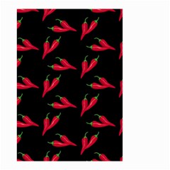 Red, hot jalapeno peppers, chilli pepper pattern at black, spicy Small Garden Flag (Two Sides)