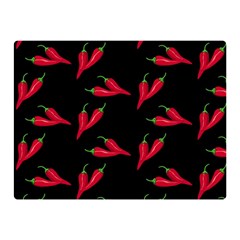 Red, hot jalapeno peppers, chilli pepper pattern at black, spicy Double Sided Flano Blanket (Mini) 