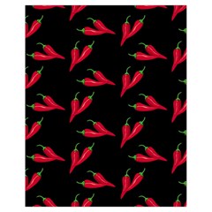 Red, hot jalapeno peppers, chilli pepper pattern at black, spicy Drawstring Bag (Small)