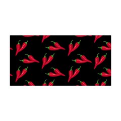 Red, hot jalapeno peppers, chilli pepper pattern at black, spicy Yoga Headband