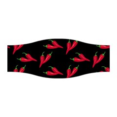 Red, hot jalapeno peppers, chilli pepper pattern at black, spicy Stretchable Headband