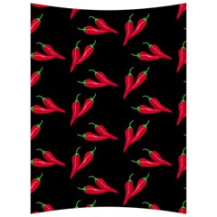 Red, hot jalapeno peppers, chilli pepper pattern at black, spicy Back Support Cushion