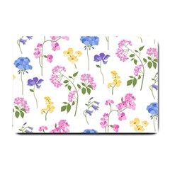 Botanical Flowers Small Doormat  by Dushan