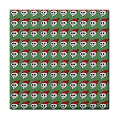 Comic Head Skull - Hat Red - Cartoon Skull Tile Coaster by DinzDas