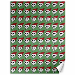 Comic Head Skull - Hat Red - Cartoon Skull Canvas 36  X 48  by DinzDas