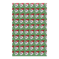 Comic Head Skull - Hat Red - Cartoon Skull Shower Curtain 48  X 72  (small)  by DinzDas