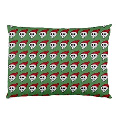 Comic Head Skull - Hat Red - Cartoon Skull Pillow Case (two Sides) by DinzDas