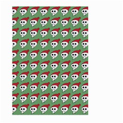 Comic Head Skull - Hat Red - Cartoon Skull Large Garden Flag (two Sides) by DinzDas